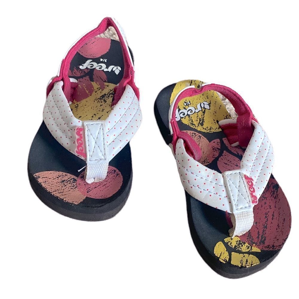 Reef Flip Flop Sandals White Size 3/4